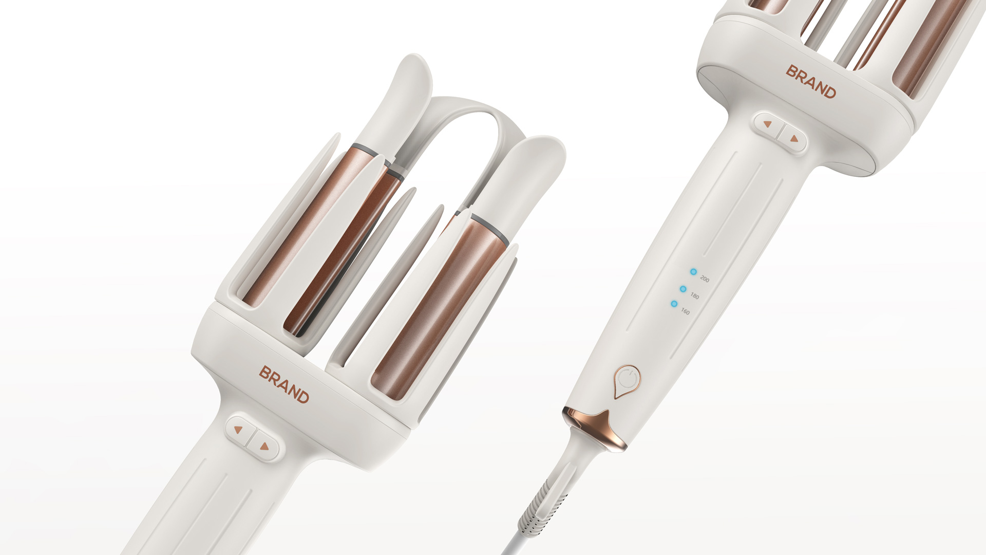 Double-ended curling iron