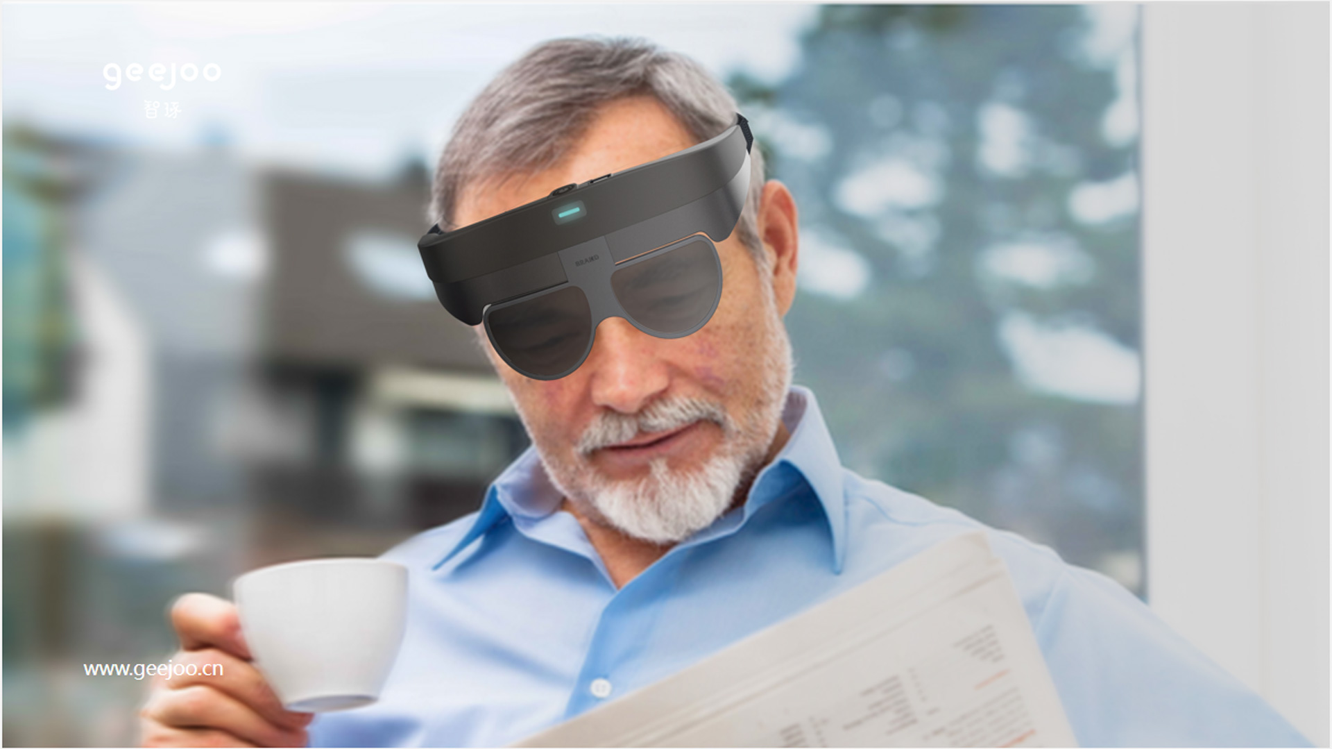 Electronic flip glasses
